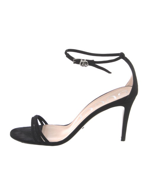 Gucci Double G Logo Suede Sandals