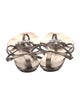 Gucci Interlocking G Logo Leather T-Strap Sandals