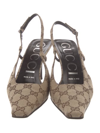 Gucci Printed Slingback Pumps