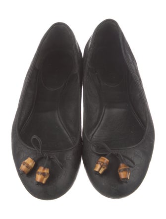 Gucci Microguccissima Pattern Leather Flats