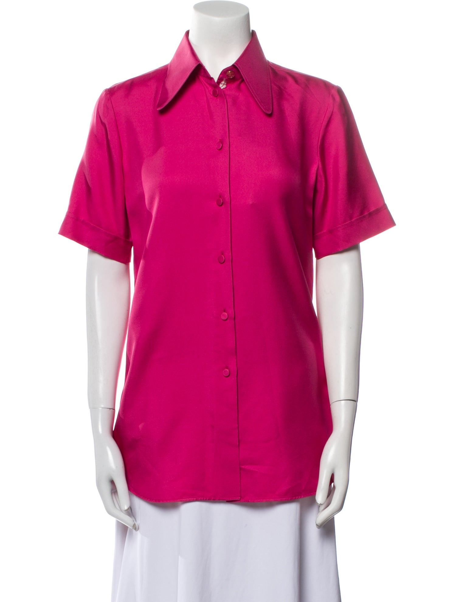 Gucci 2021 Silk Button-Up Top w/ Tags