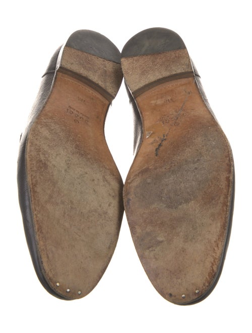 Gucci Web Accent Leather Monk Straps