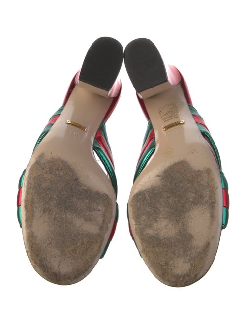 Gucci Sylvie Web Accent Leather Slides