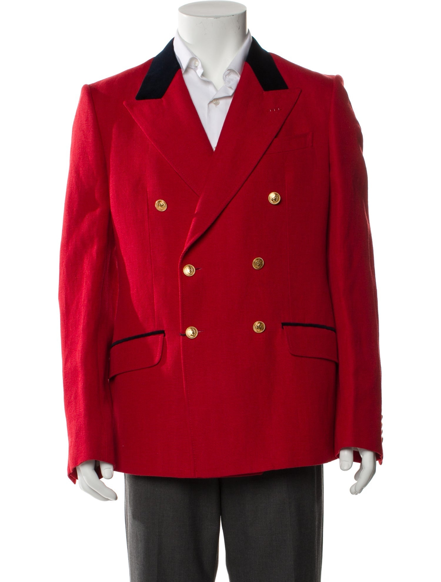 Gucci Double G Logo Wool Blazer