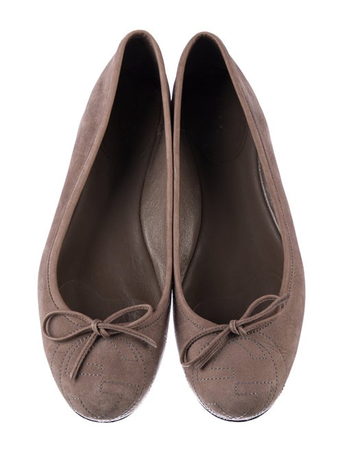 Gucci Interlocking G Logo Leather Ballet Flats