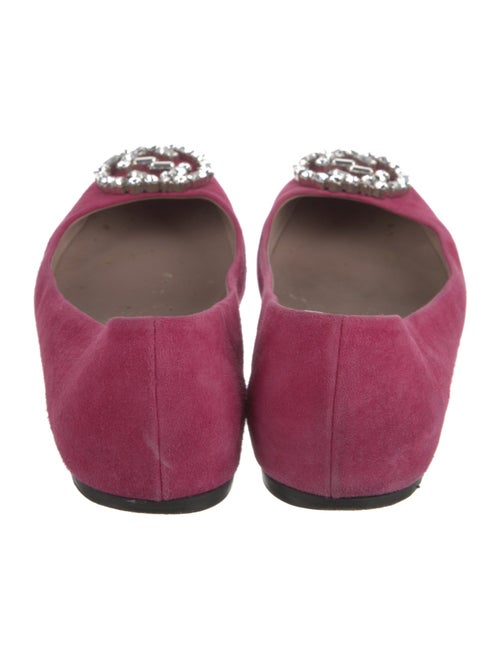 Gucci Interlocking G Logo Suede Ballet Flats