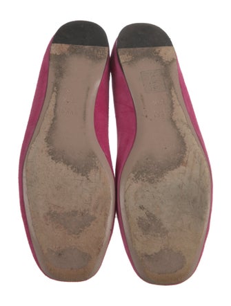 Gucci Interlocking G Logo Suede Ballet Flats