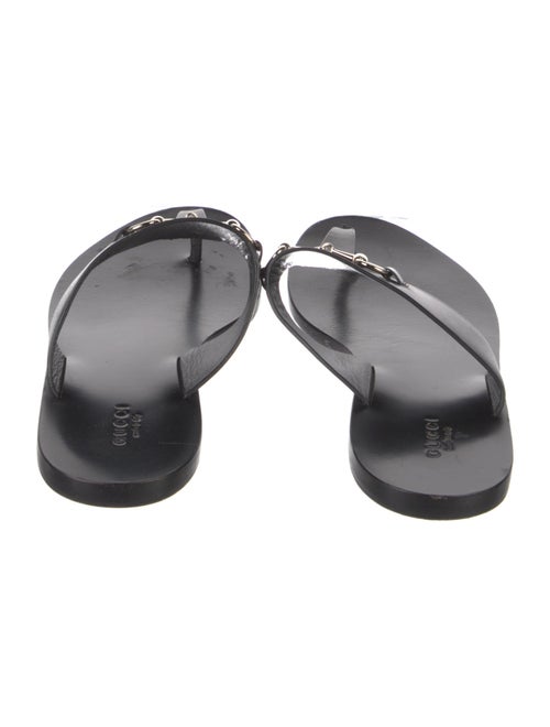 Gucci Horsebit Accent Leather Slides