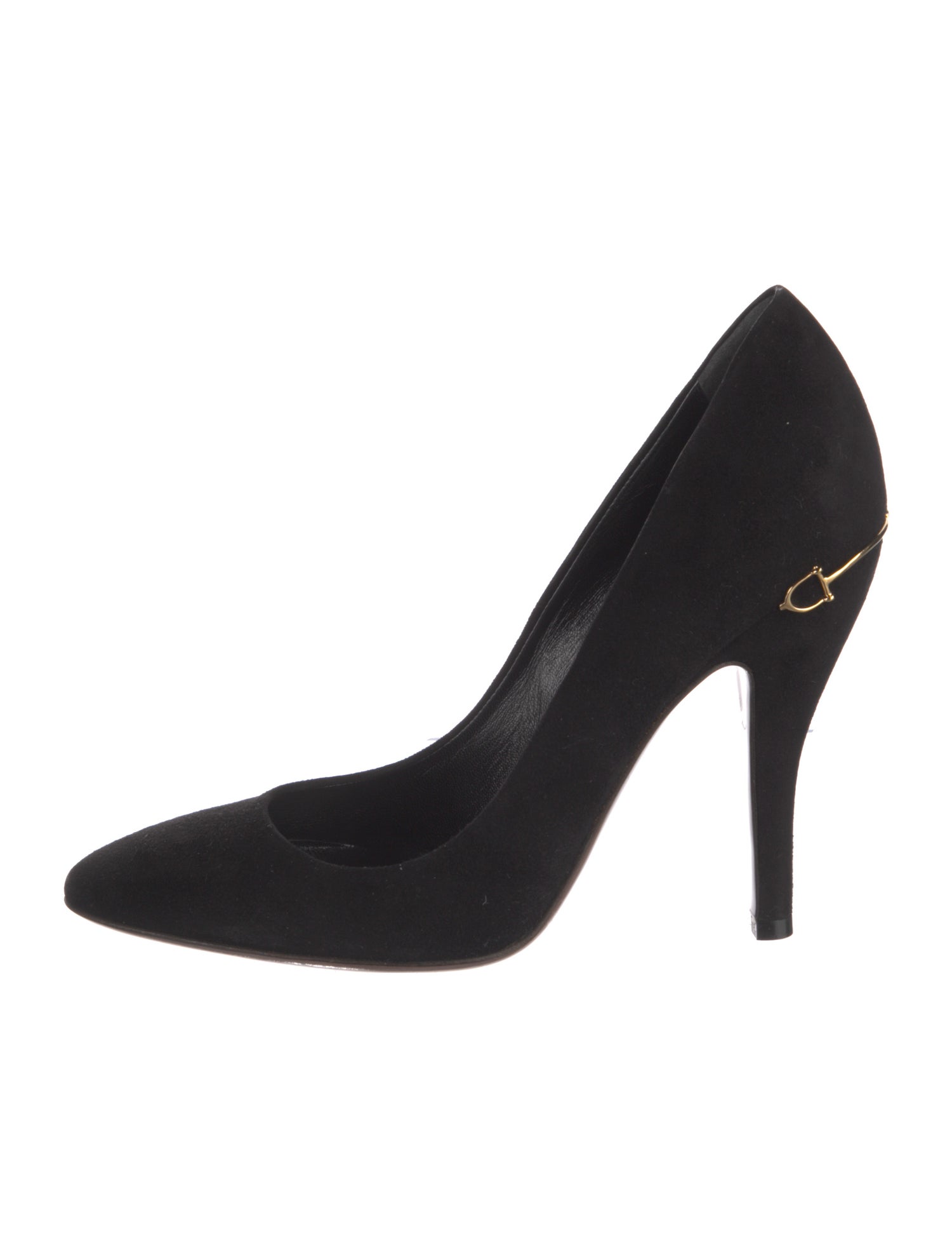Gucci Hasler Horsebit Accent Suede Pumps