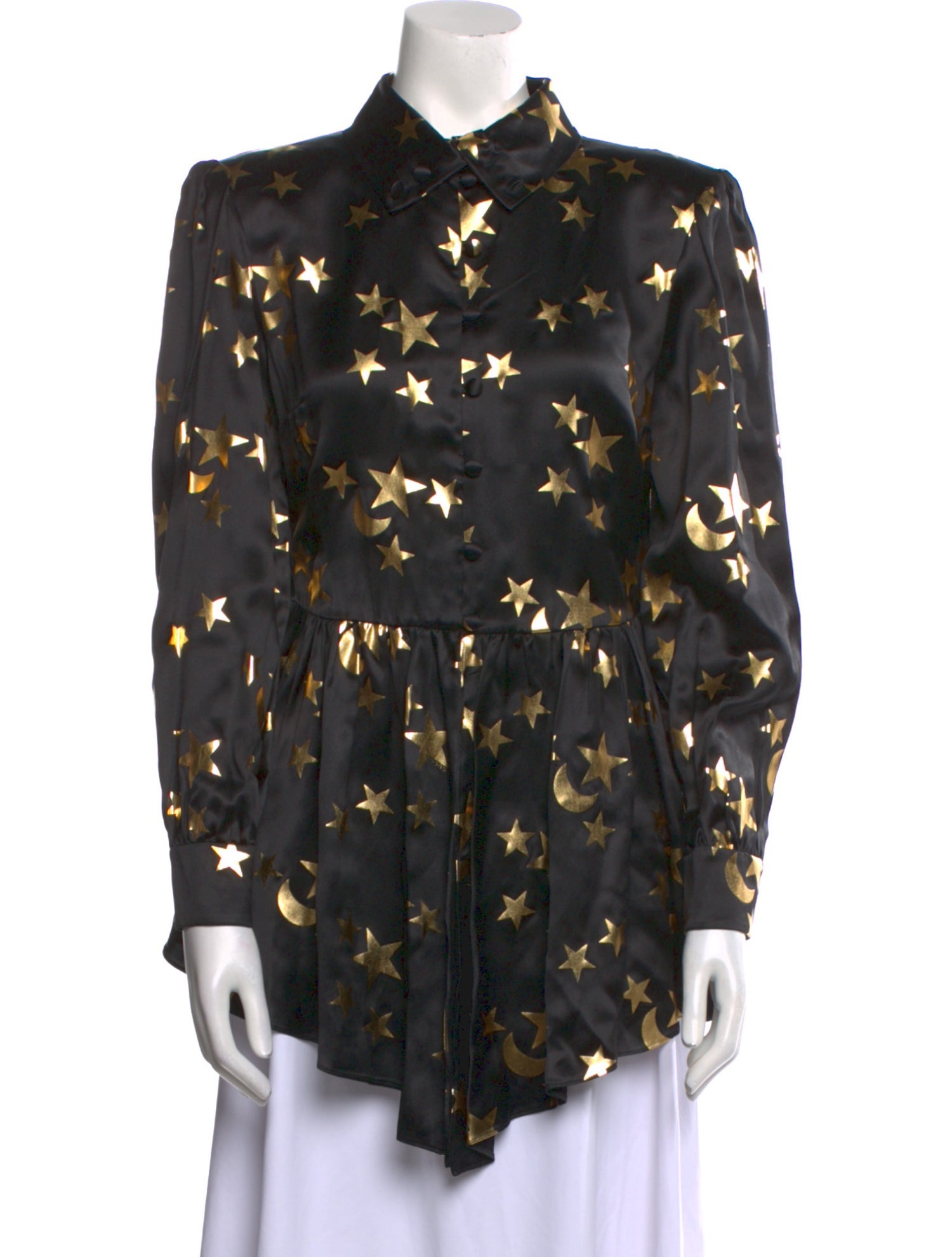 Gucci 2019 Silk Button-Up Top