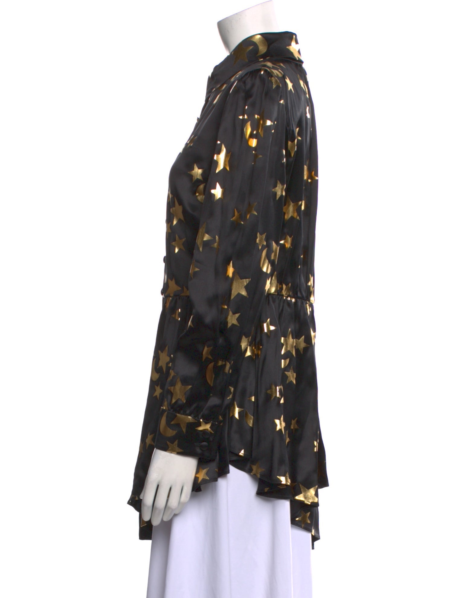 Gucci 2019 Silk Button-Up Top