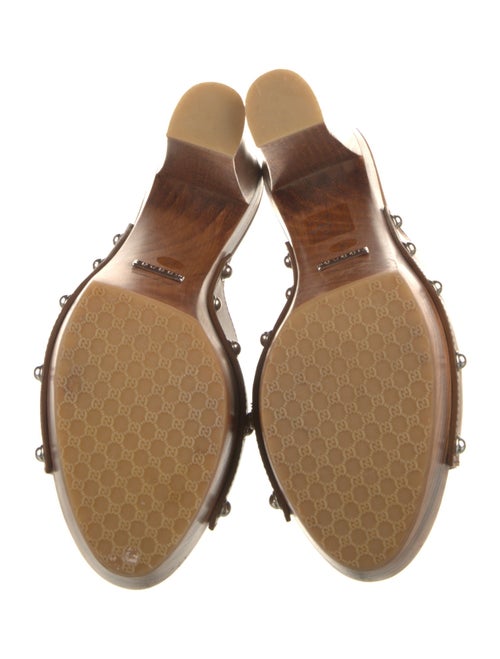 Gucci Horsebit Accent Leather Slides