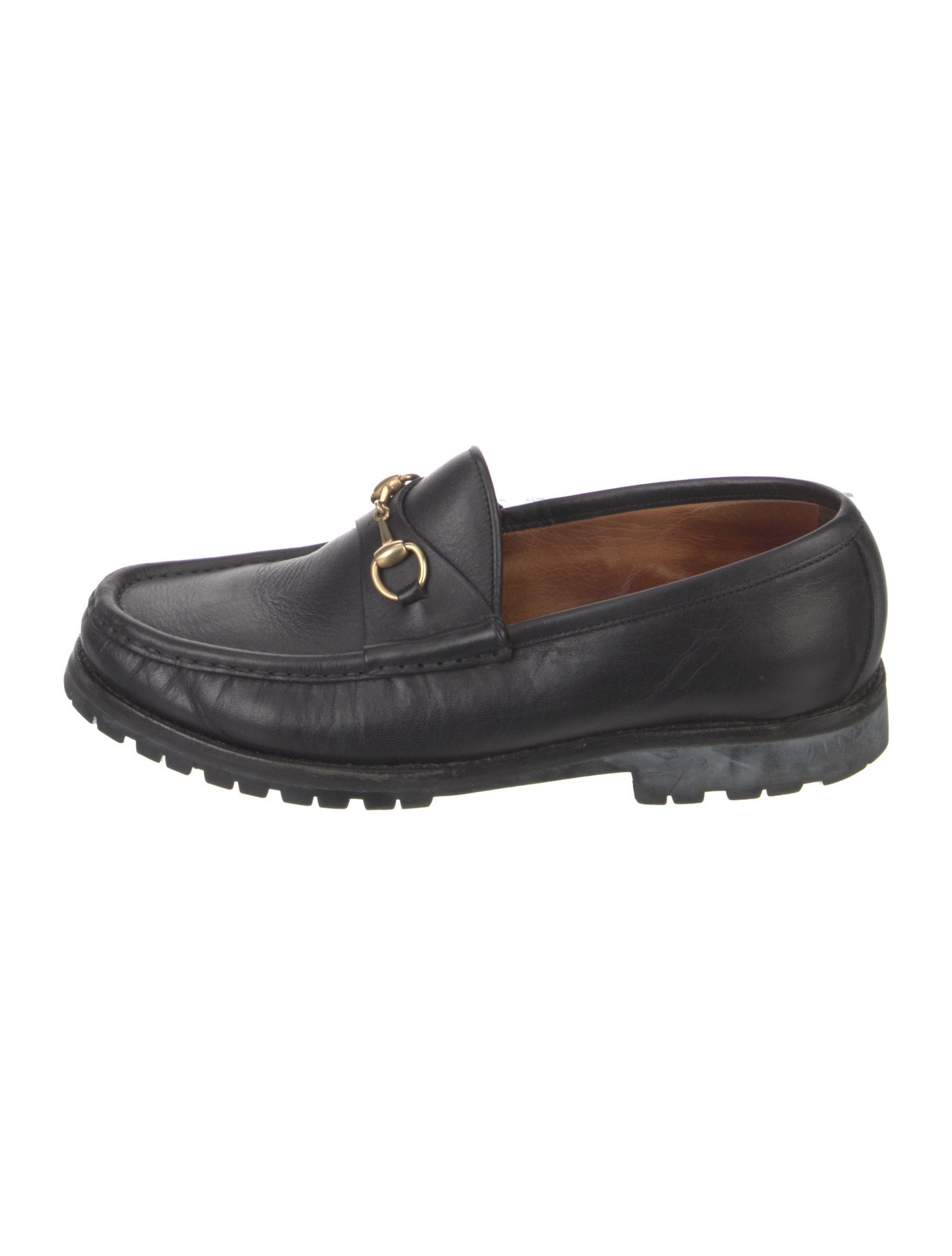 Gucci Horsebit Accent Leather Dress Loafers
