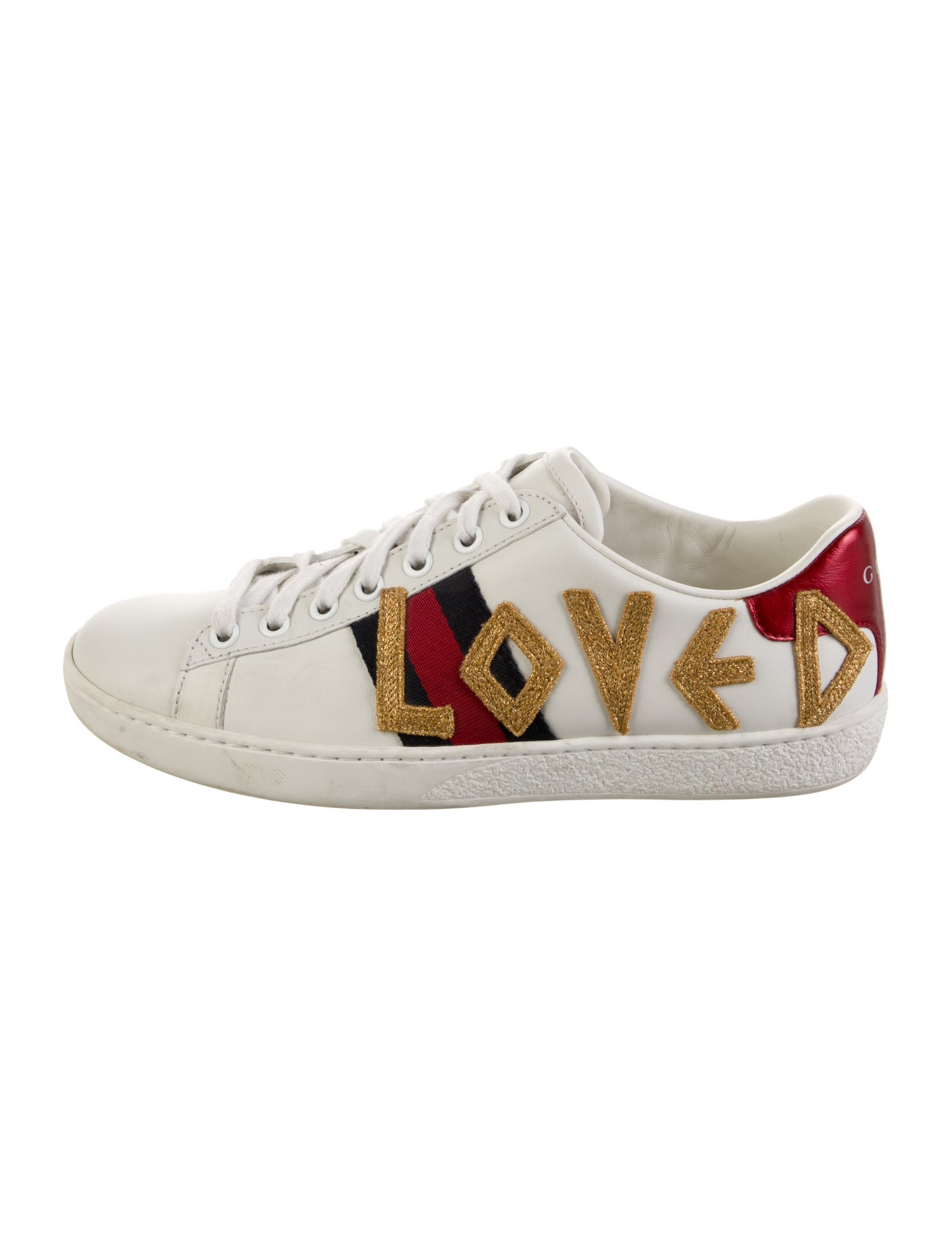 Gucci Sylvie Web Accent Leather Sneakers