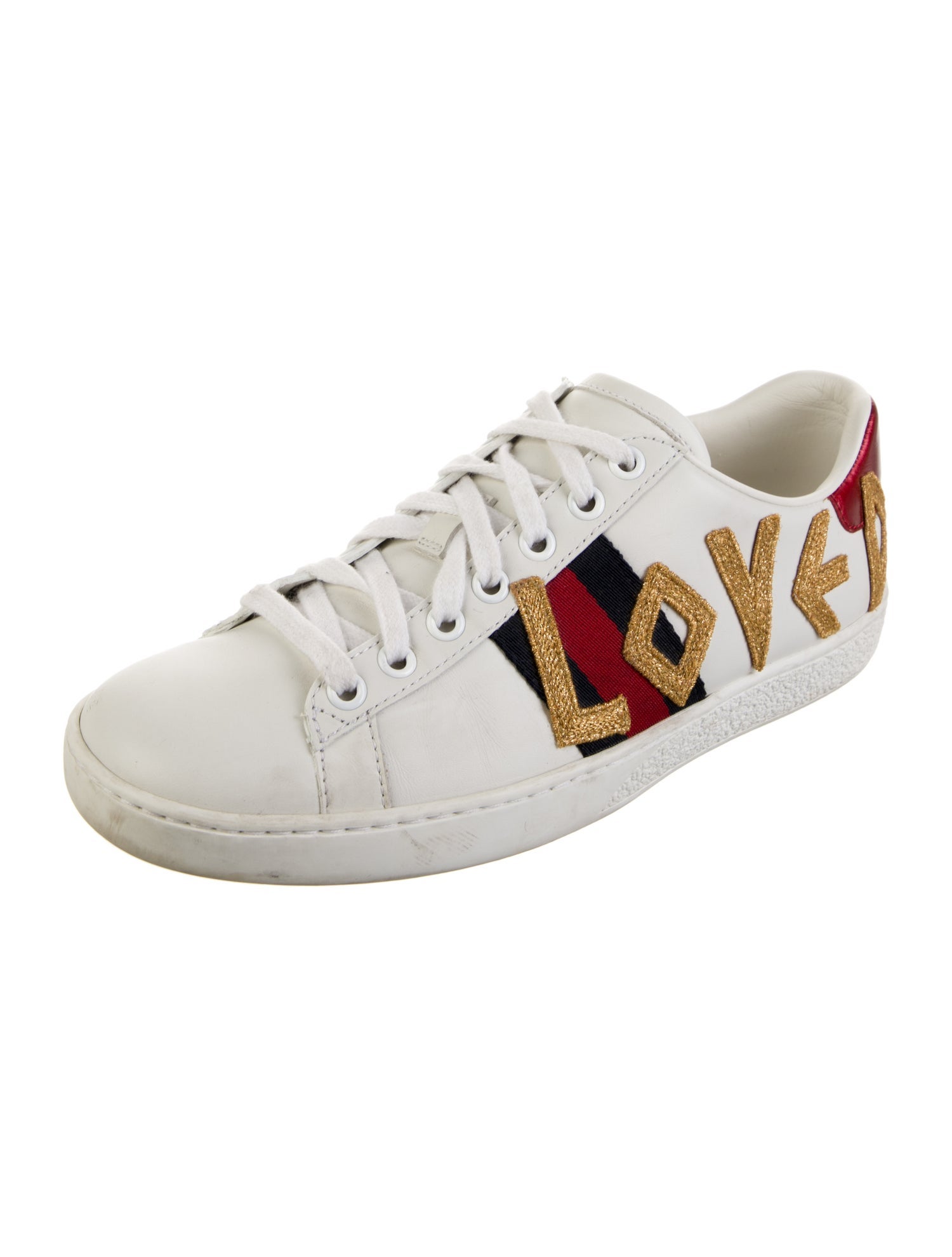Gucci Sylvie Web Accent Leather Sneakers