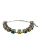 Gucci Crystal G Square Cube Collar Necklace