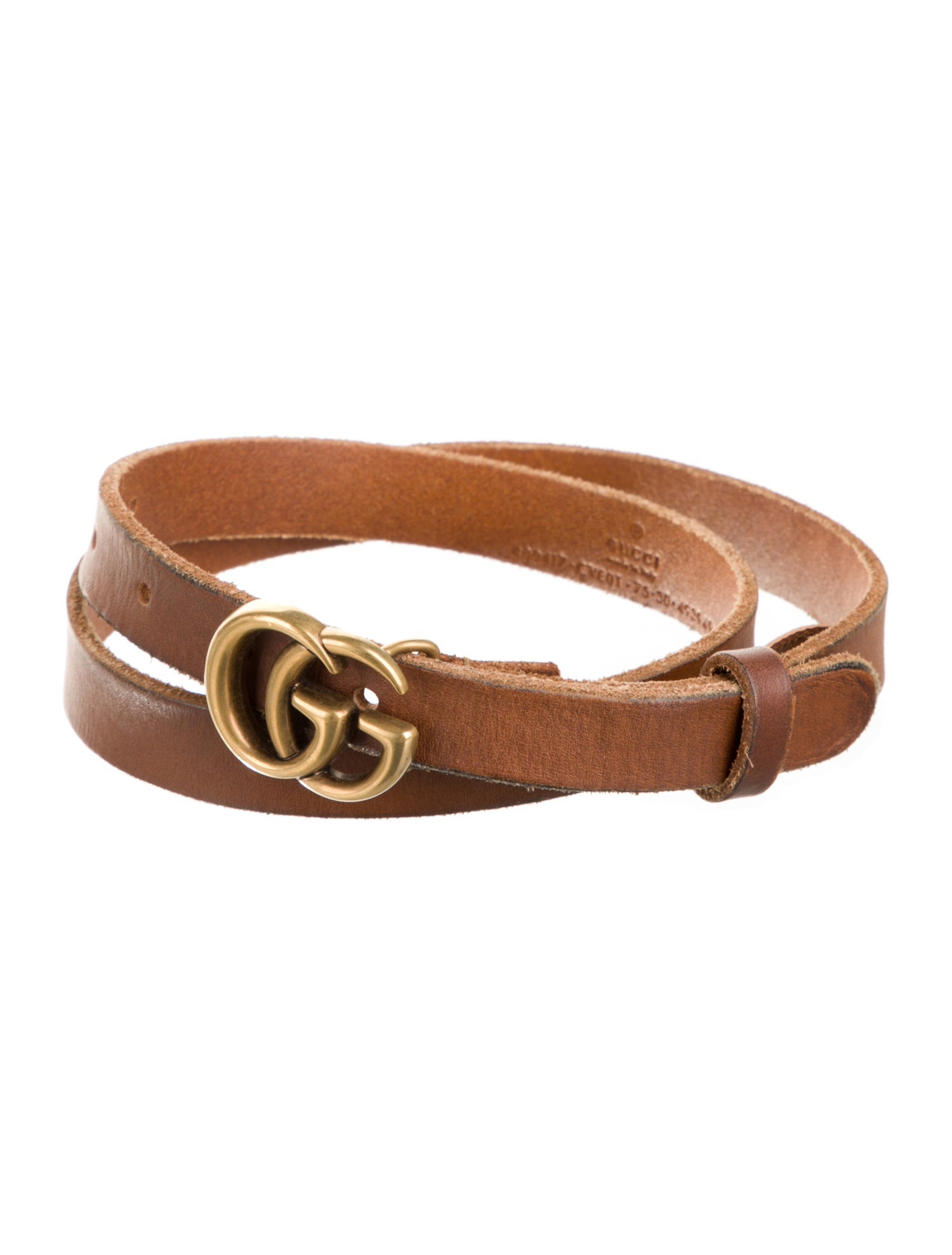 Gucci Double G Logo Skinny Belt