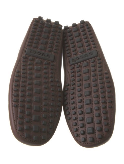 Gucci Sylvie Web Accent Leather Drivers