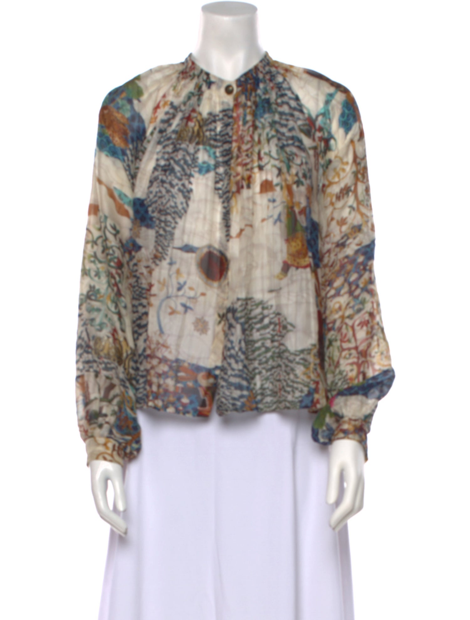 Gucci Silk Floral Print Blouse