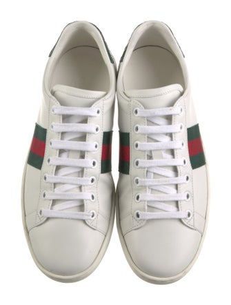 Gucci Web Accent Leather Sneakers