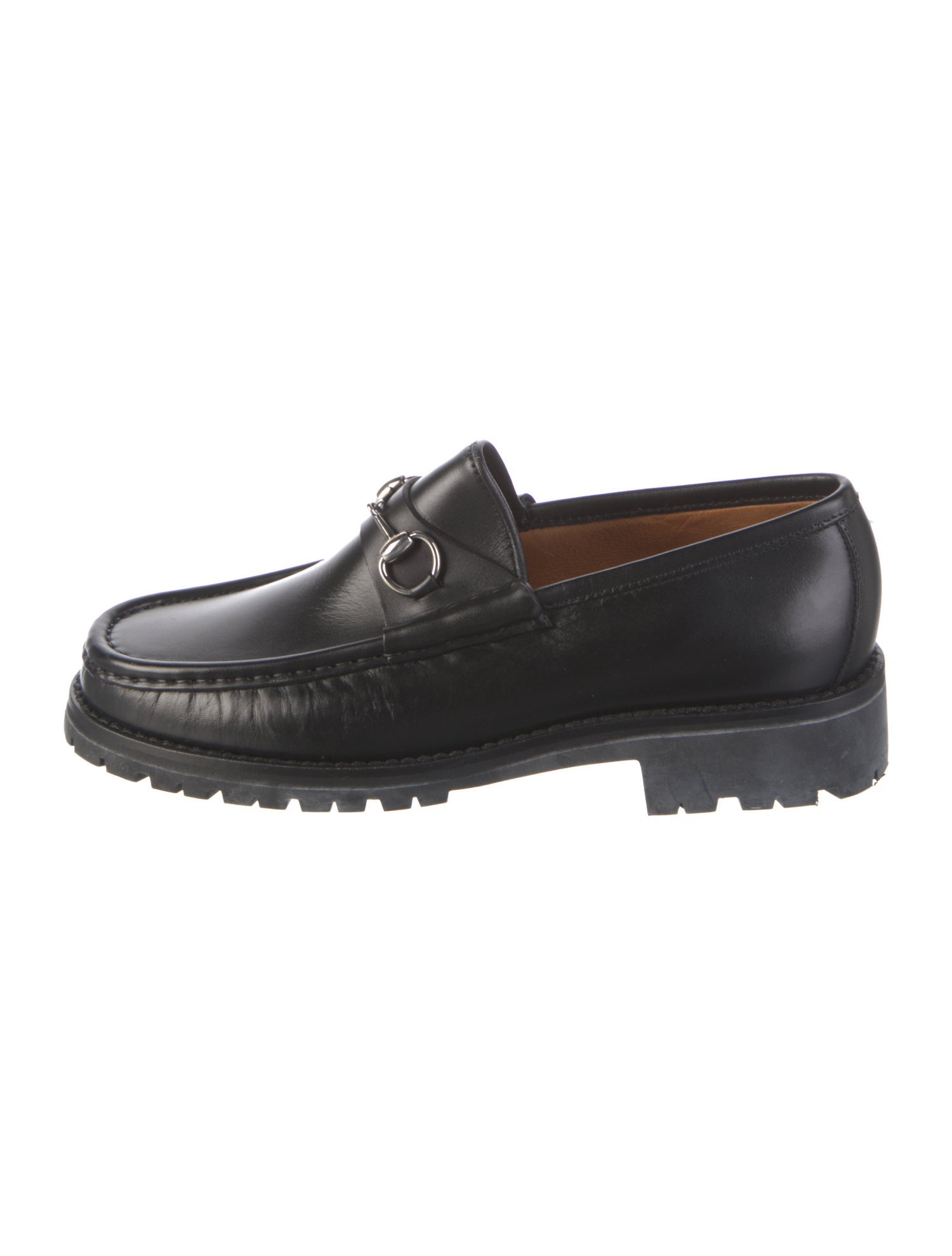 Gucci Horsebit Accent Leather Loafers