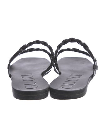 Gucci Chain-Link Accent Rubber Flats