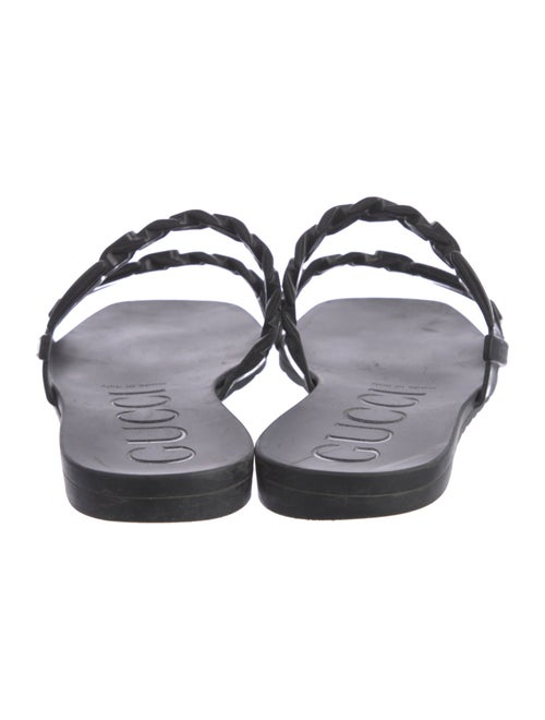 Gucci Chain-Link Accent Rubber Flats