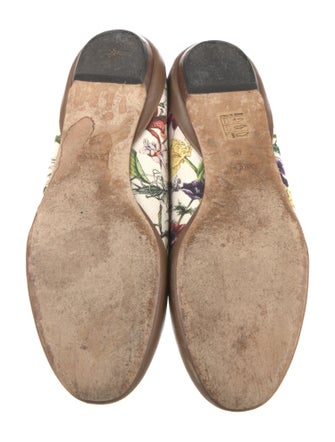 Gucci Flora Print Canvas Ballet Flats