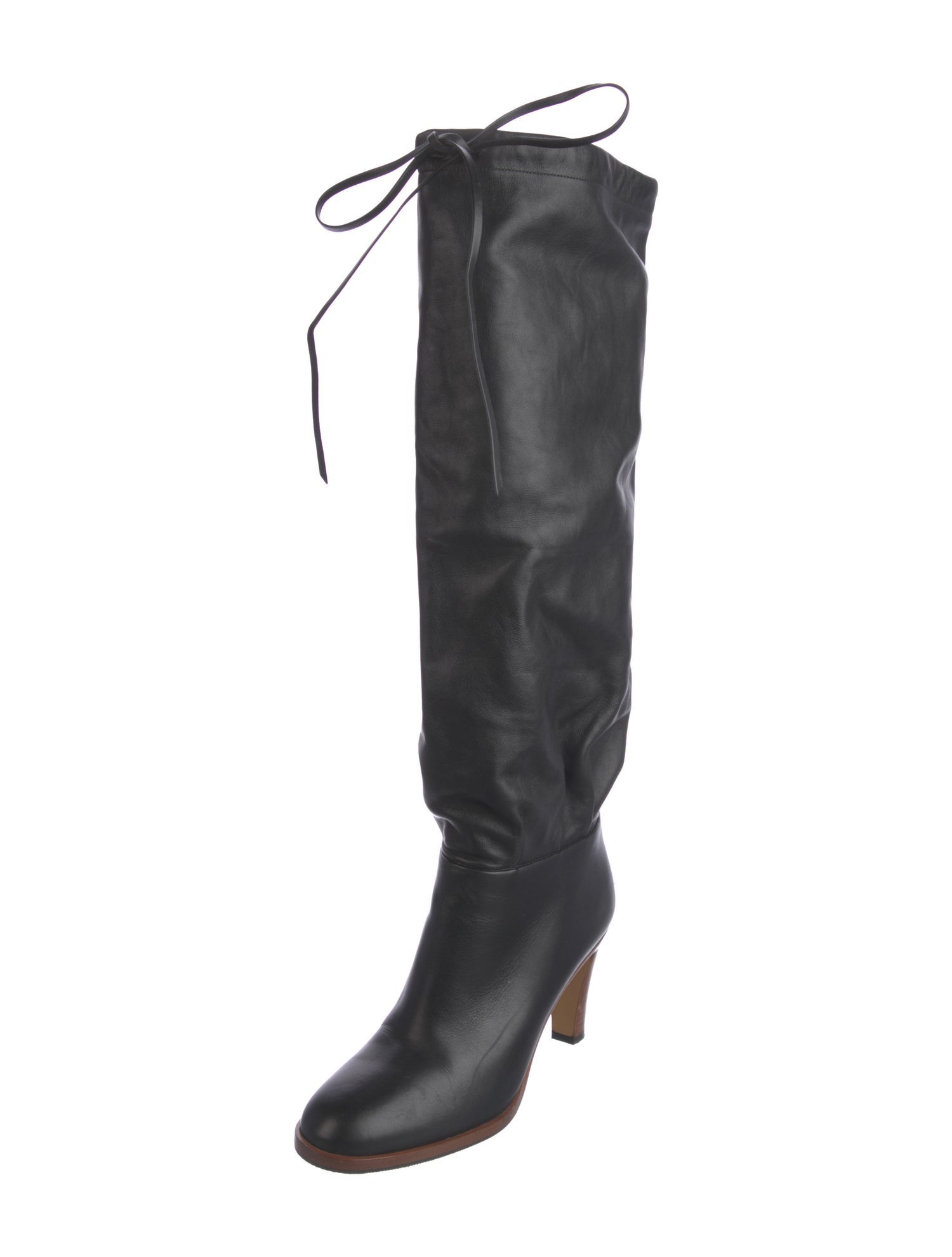 Gucci Leather Lace-Up Boots