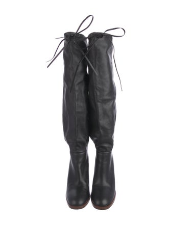 Gucci Leather Lace-Up Boots