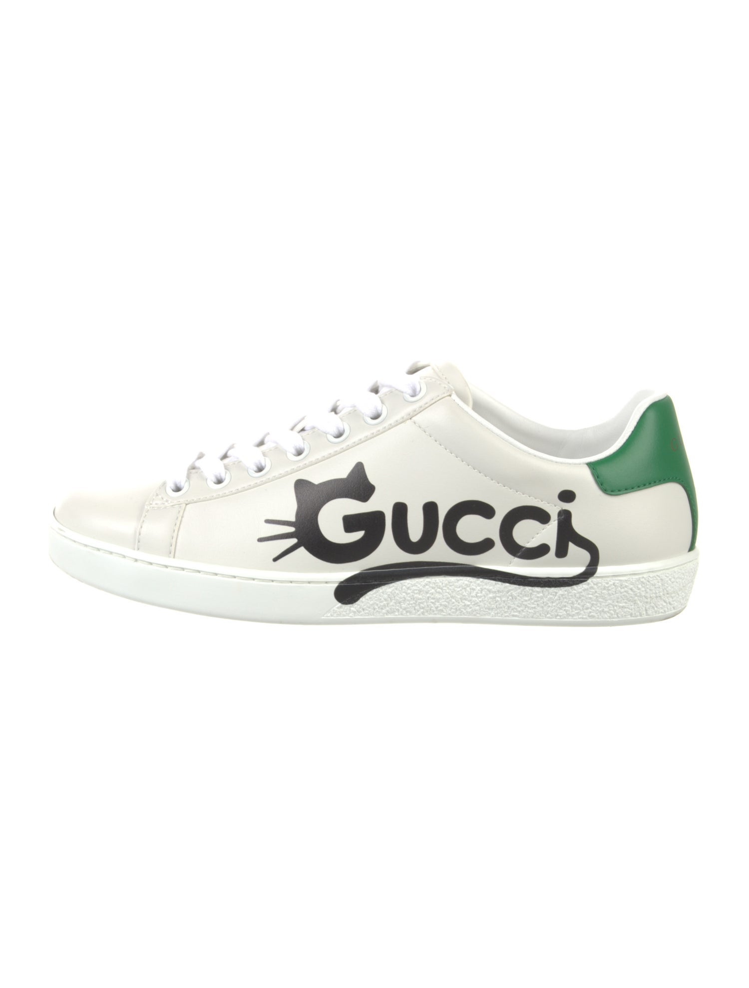 Gucci Leather Colorblock Pattern Sneakers