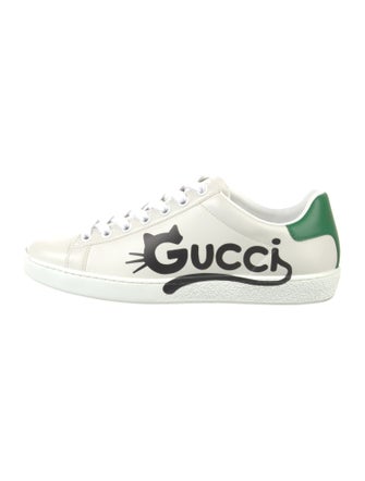 Gucci Leather Colorblock Pattern Sneakers