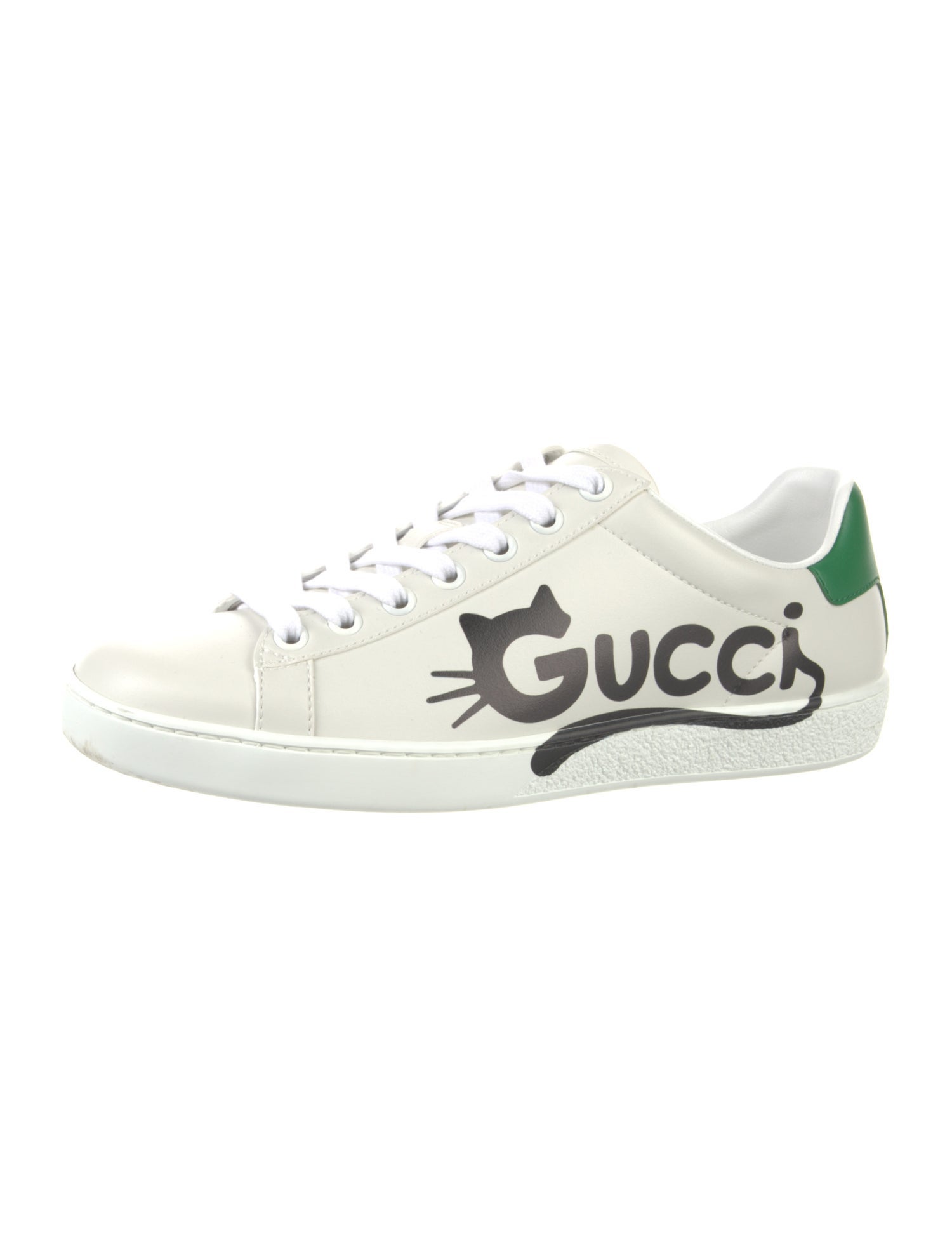 Gucci Leather Colorblock Pattern Sneakers