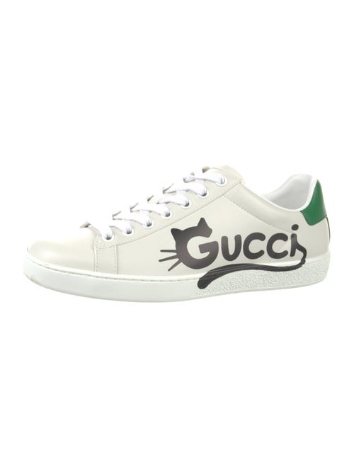 Gucci Leather Colorblock Pattern Sneakers