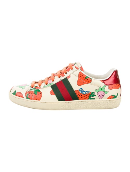 Gucci Web Accent Leather Sneakers