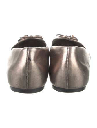 Gucci Bamboo Accent Leather Ballet Flats