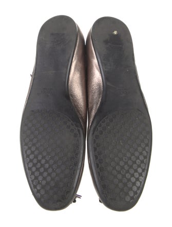 Gucci Bamboo Accent Leather Ballet Flats