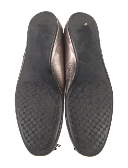 Gucci Bamboo Accent Leather Ballet Flats