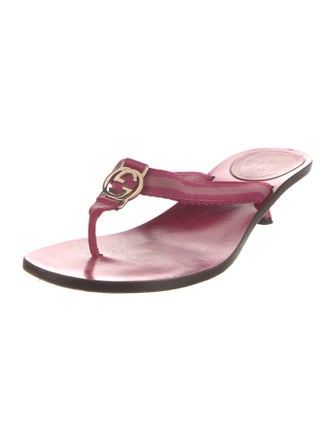 Gucci Interlocking G Logo Leather Slides