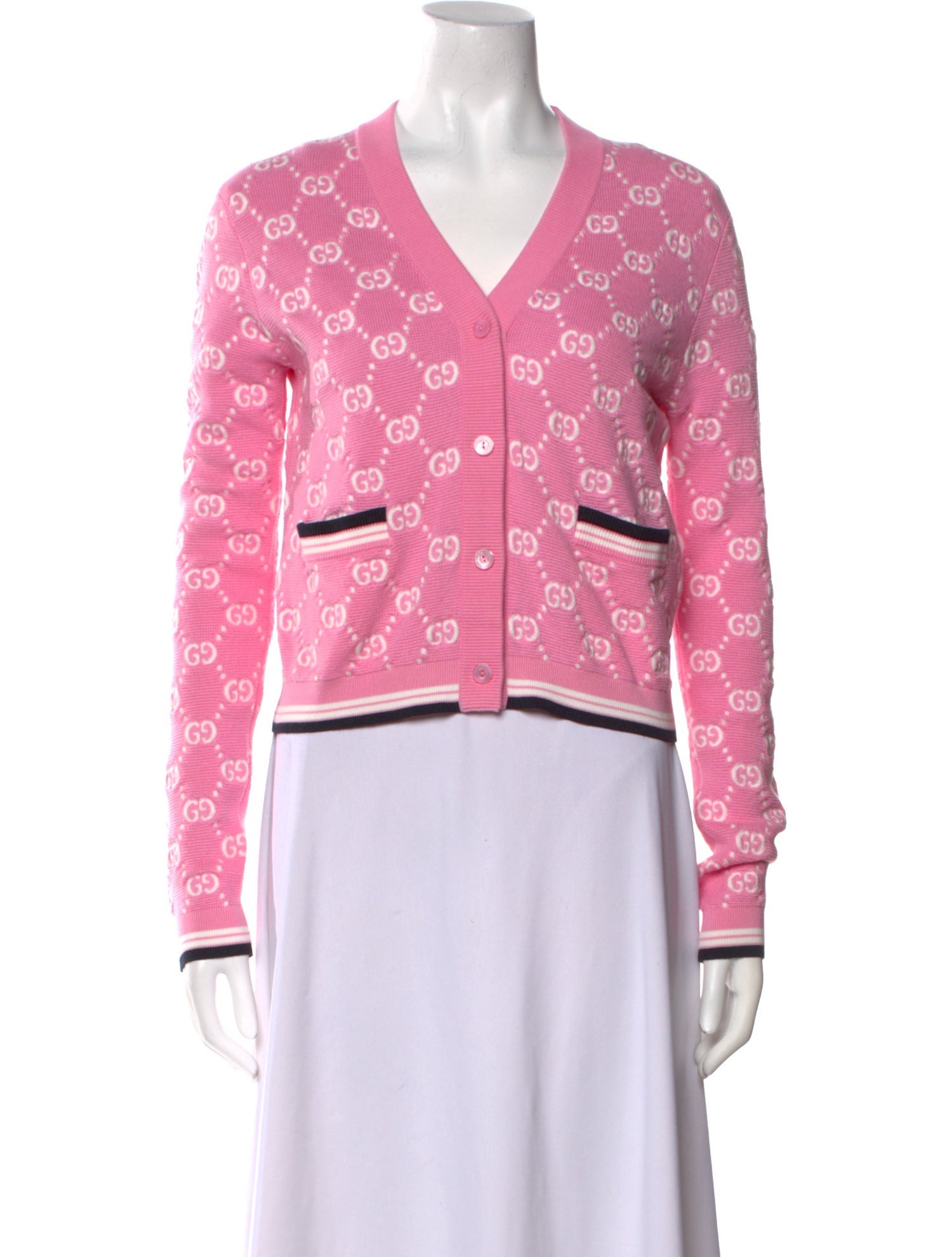 Gucci Printed V-Neck Sweater