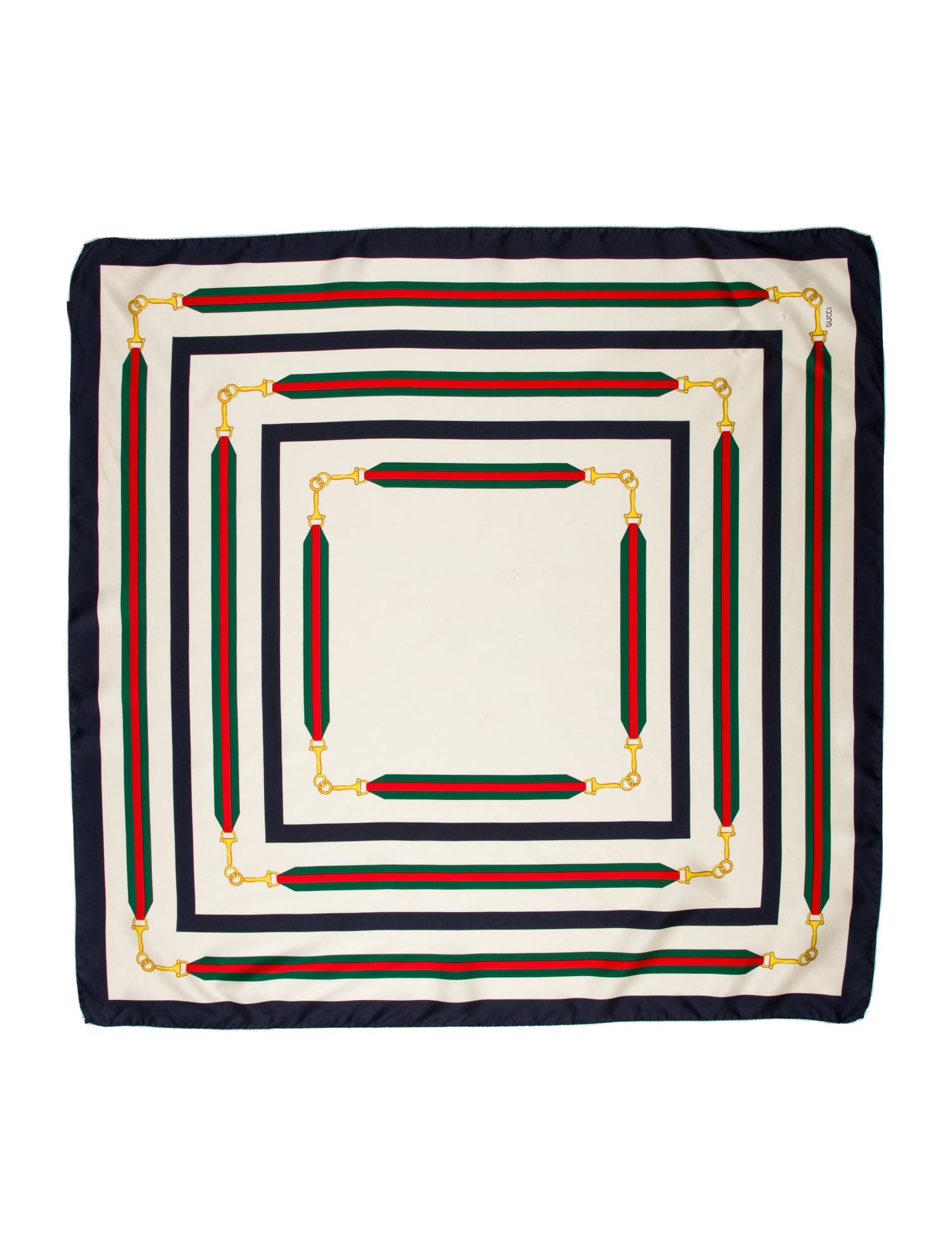 Gucci Silk Web Accent Scarf