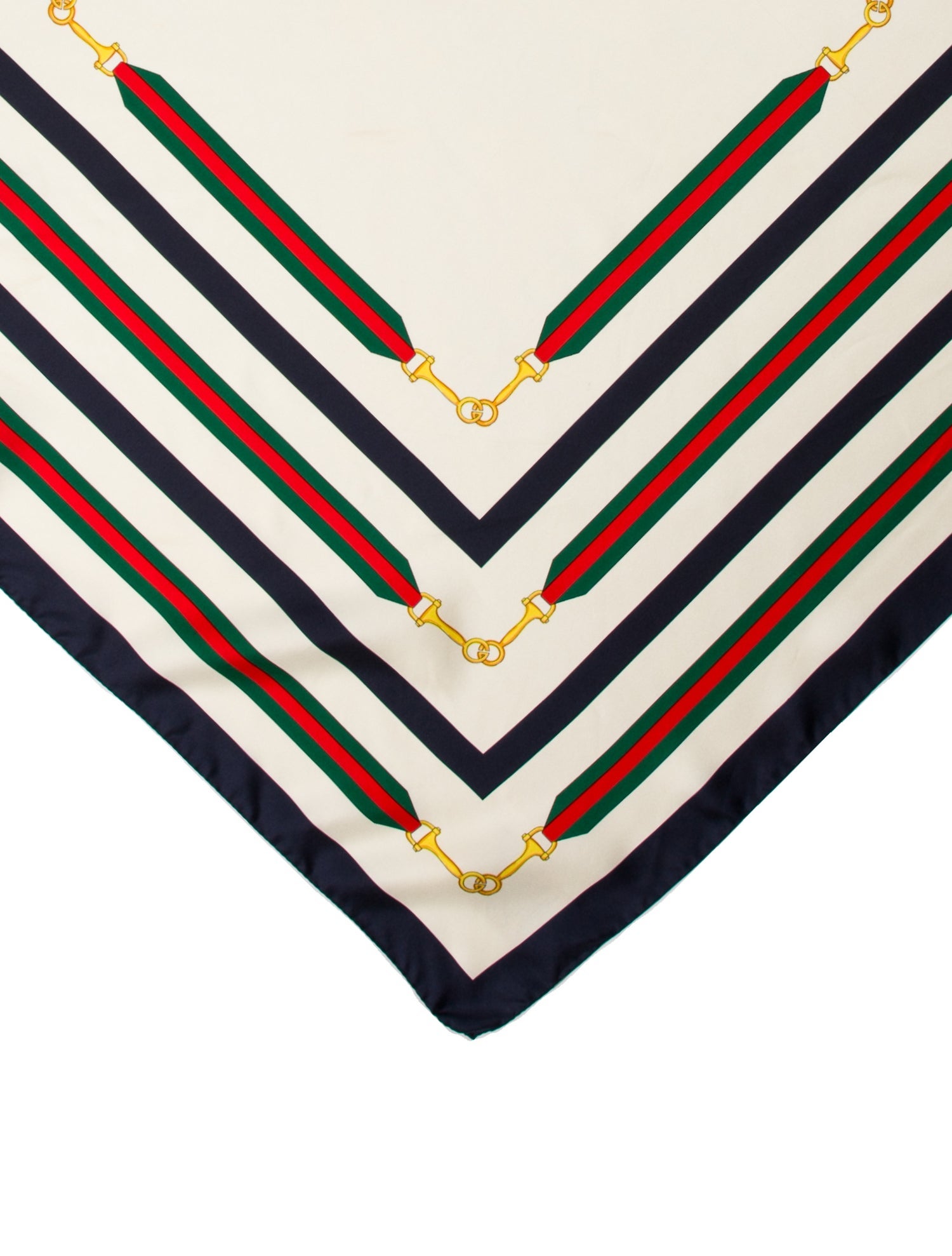 Gucci Silk Web Accent Scarf