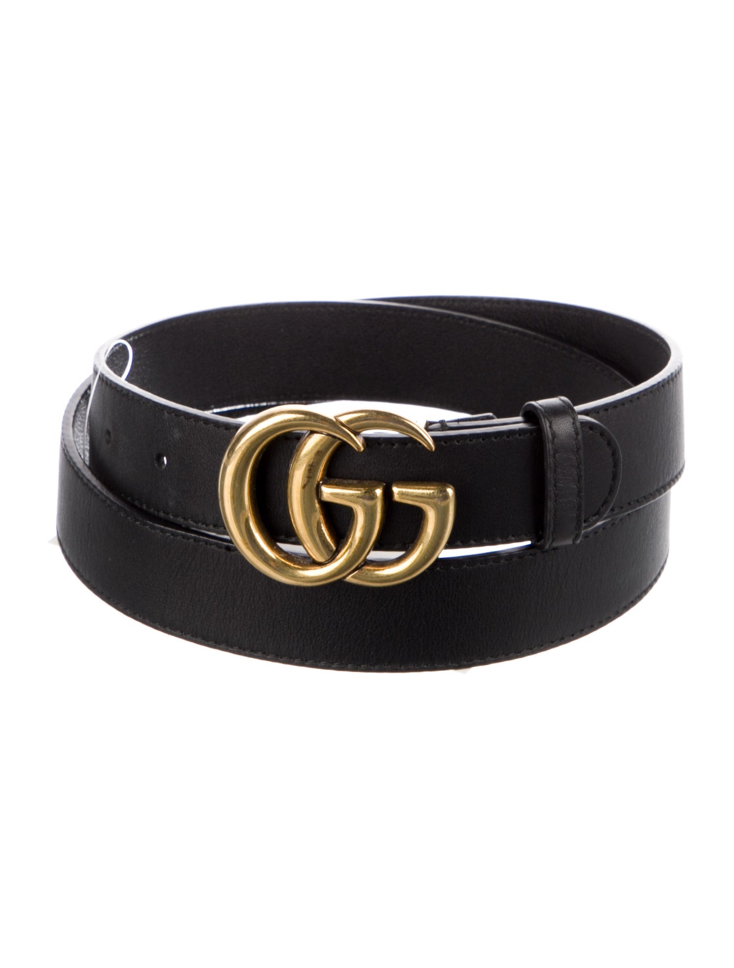 Gucci Double G Logo Skinny Belt