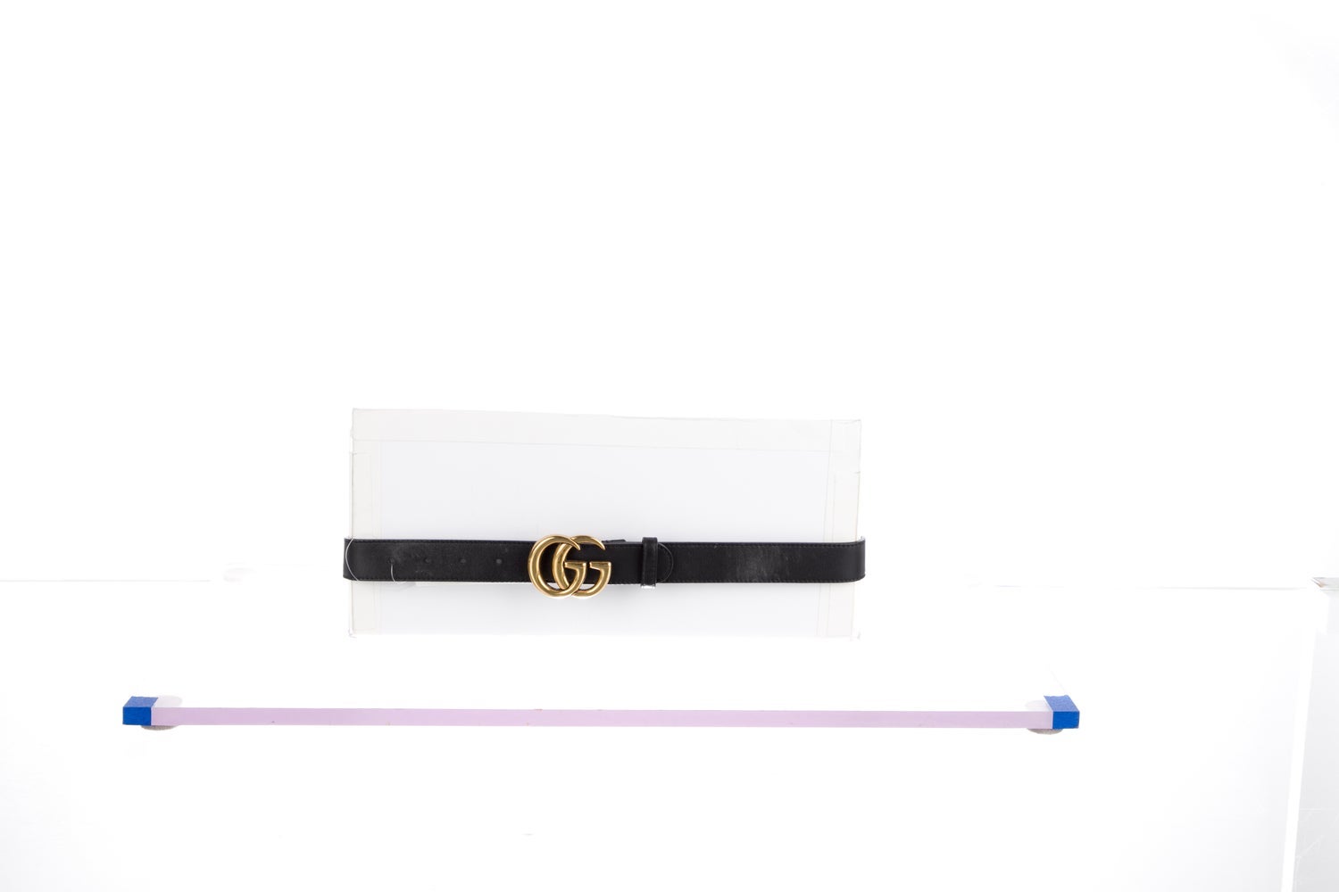 Gucci Double G Logo Skinny Belt