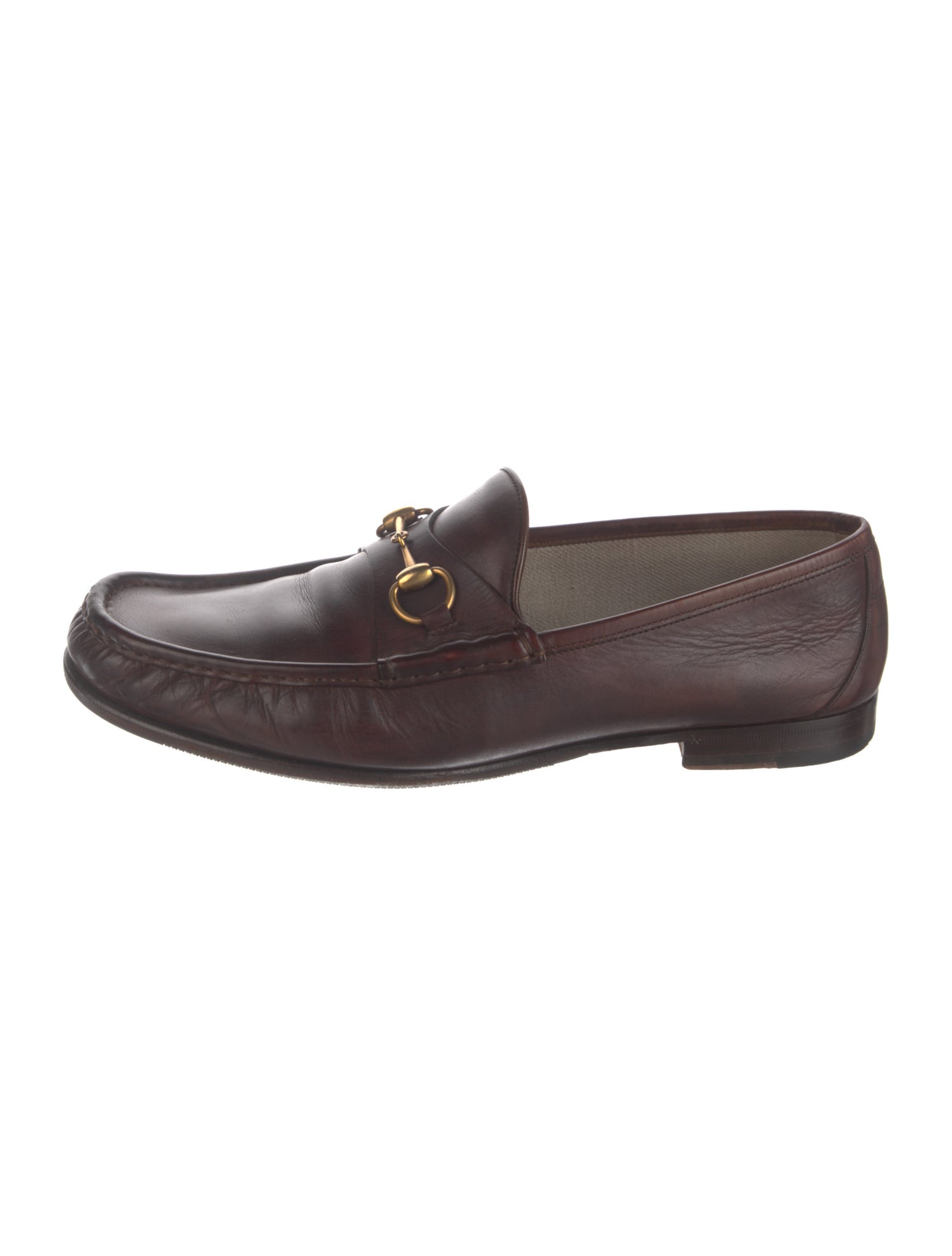 Gucci Horsebit Accent Leather Dress Loafers