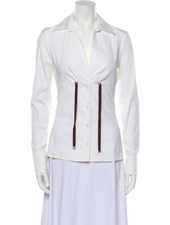 Gucci Long Sleeve Button-Up Top
