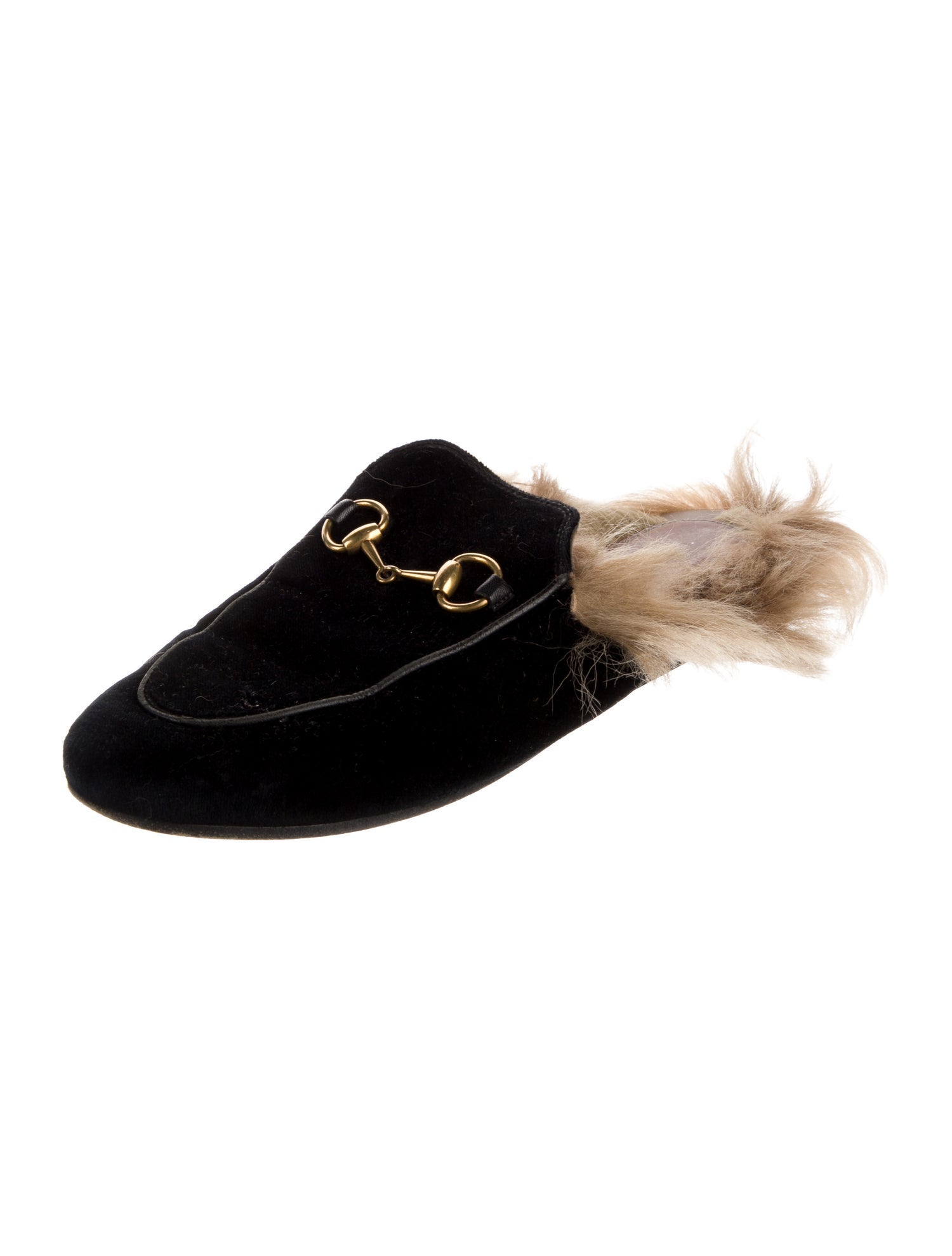 Gucci Horsebit Accent Velvet Mules