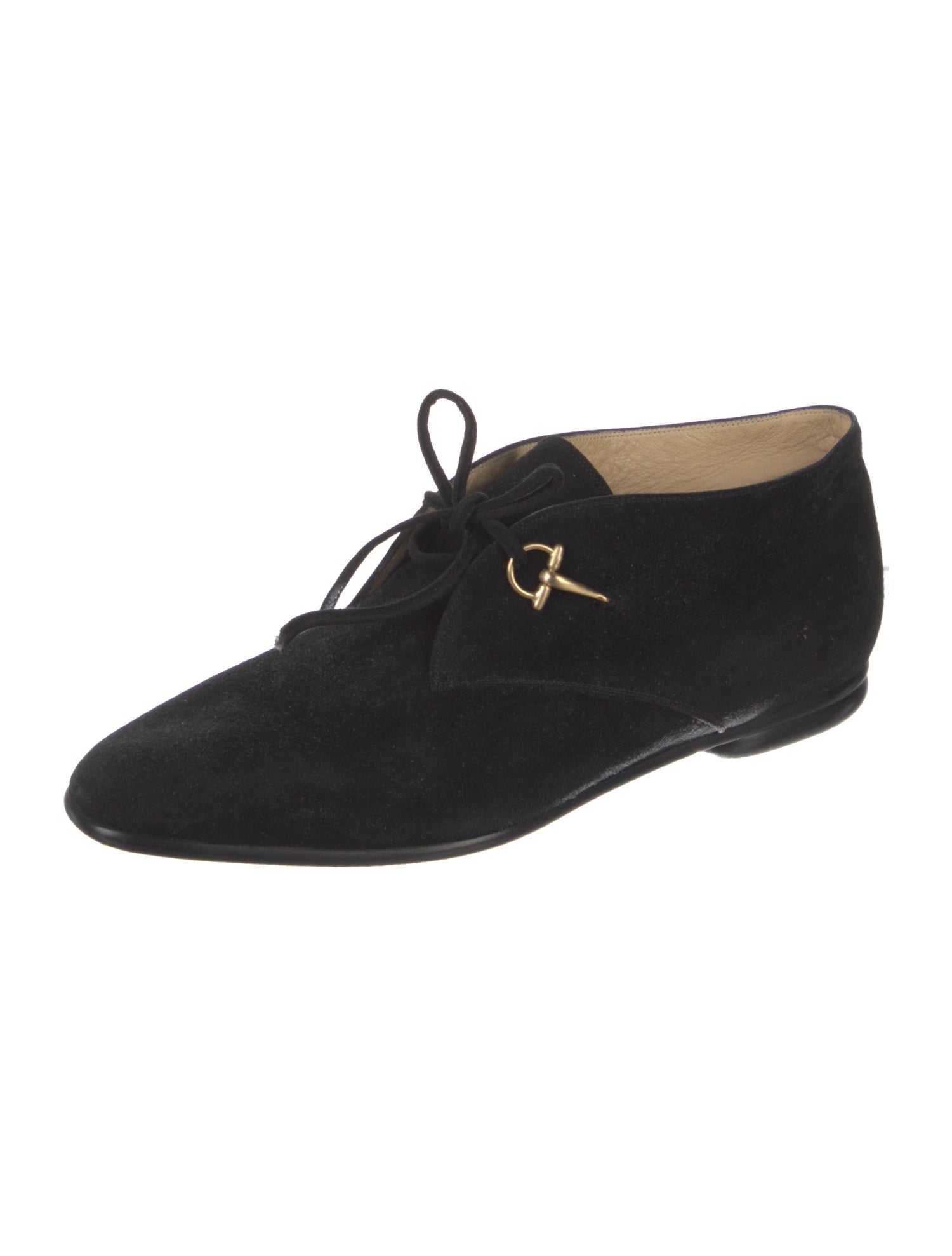 Gucci Horsebit Accent Suede Oxfords