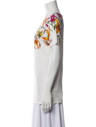 Gucci Graphic Print Bateau Neckline T-Shirt