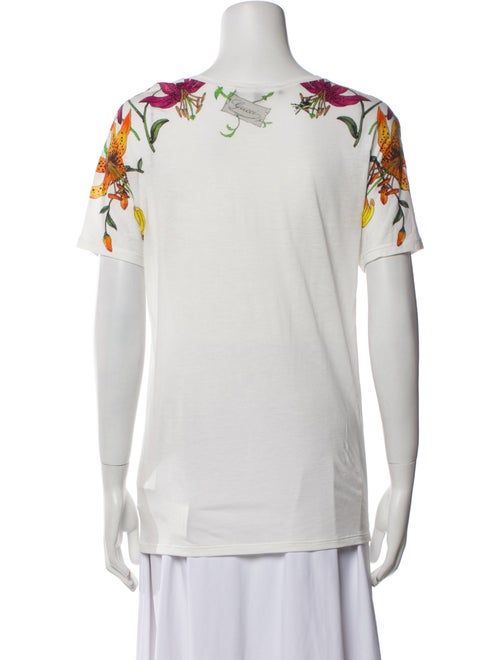 Gucci Graphic Print Bateau Neckline T-Shirt